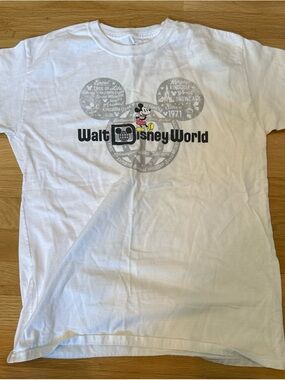Disney White Kids T‑Shirt with Mickey and Walt Disney World Logo